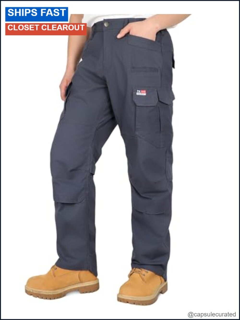 FR Cargo Pants Men Relaxed Tapered Stretch Ripstop NFPA2112 CAT2